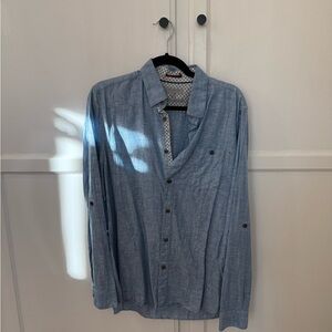 Ted Baker Men's Blue Button-Up Shirt
